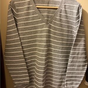 Tommy Hilfiger Gray Striped lightweight sweater